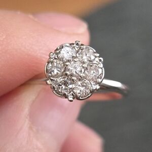 14kt Engagement Cluster Ring